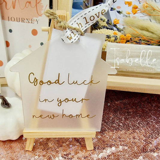 Good luck in your new home - House shaped ornament