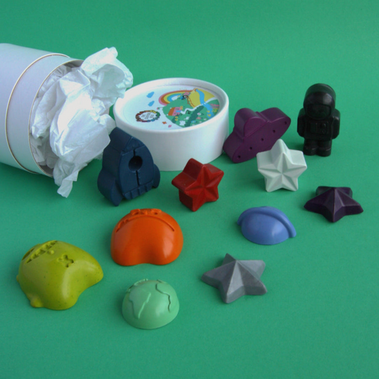 'Space' Themed Crayon Gift Tub By The Crayon Bug