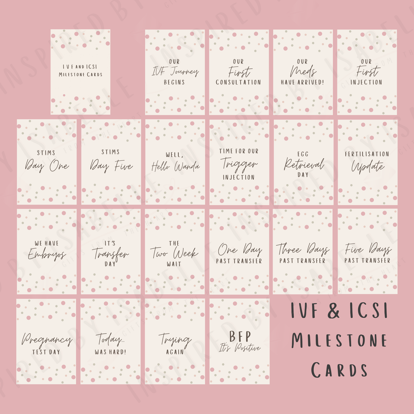 IVF Milestone Cards - DIGITAL DOWNLOAD