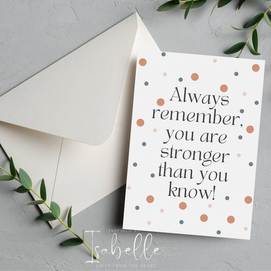 You are stronger than you know - Greetings Card