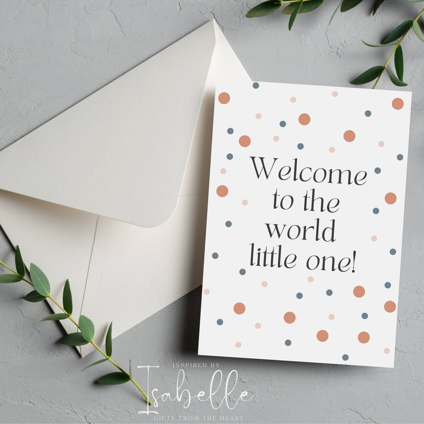 New baby card, Welcome little one, Welcome to the world, baby girl, baby boy, rainbow baby, greetings card