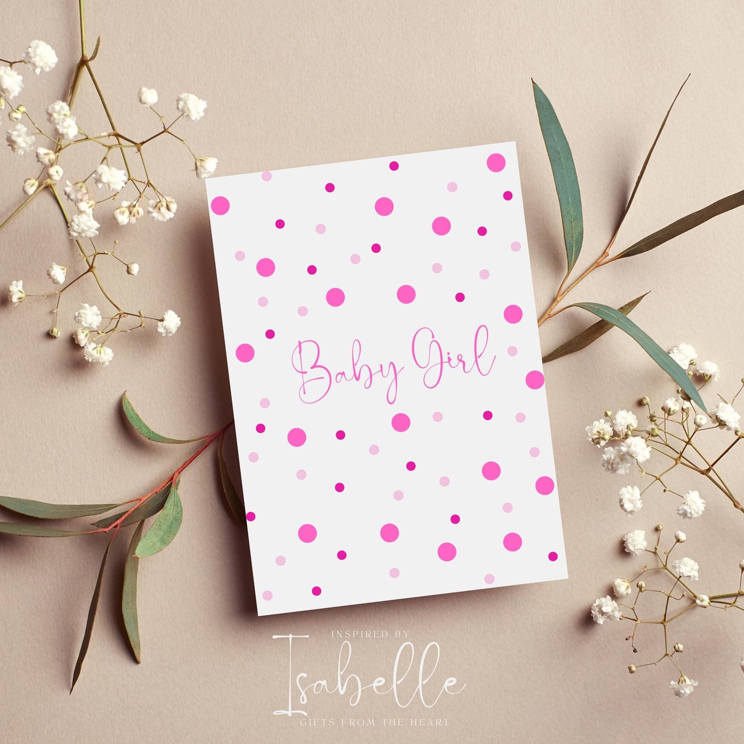 New baby card, Welcome little one, Welcome to the world, baby girl, newest member, rainbow baby, greetings card, pink baby card, new family